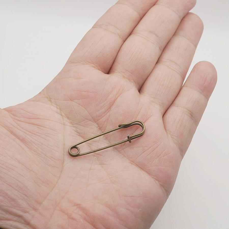 安全ピン アンティーク 5個入り 38mm ストールの留め具や飾り金具 