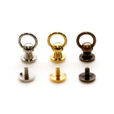 アットマルカン 2個入り 全3色 ネジ式接続金具 レザー用金具 レザー