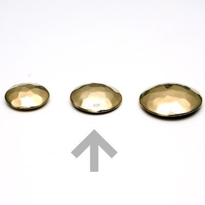 真鍮コンチョ ラウンド槌目 24mm径 1個入り ネジ式 : レザー