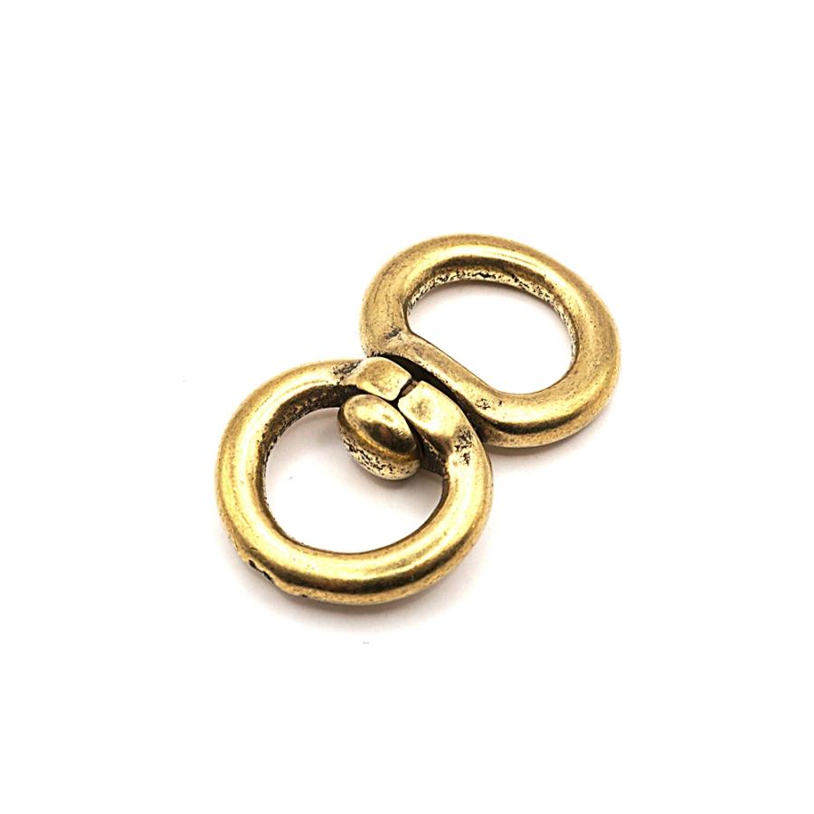 真鍮回転カン 内径10mm 1組入り No.4290 日本製レザー用金具 レザー