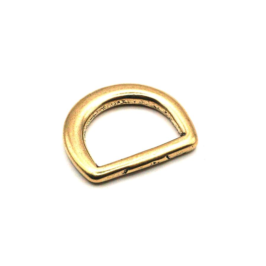 ダイキャストDカン 18mm/ブラス(真鍮) 2個入り No.211 真鍮無垢 レザー