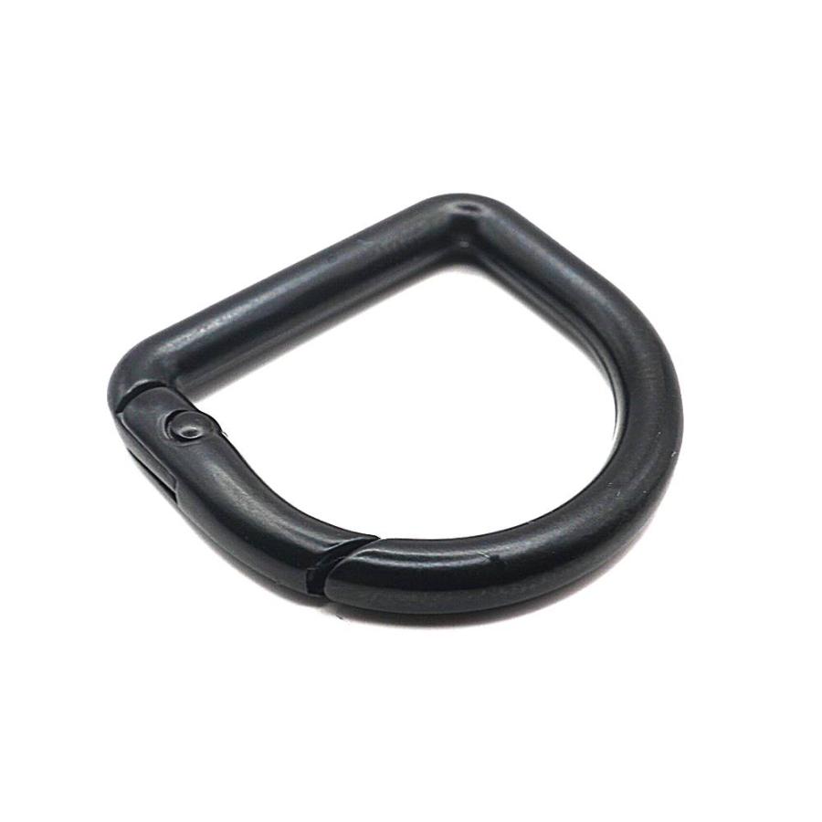 D型ナスカン ニッケル・ダール・黒ニッケル内径22mm 1個入り レザー用