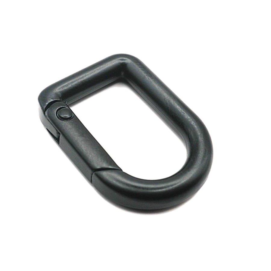 D型ナスカン ニッケル・ダール・黒ニッケル 内径11mm 1個入り レザー用