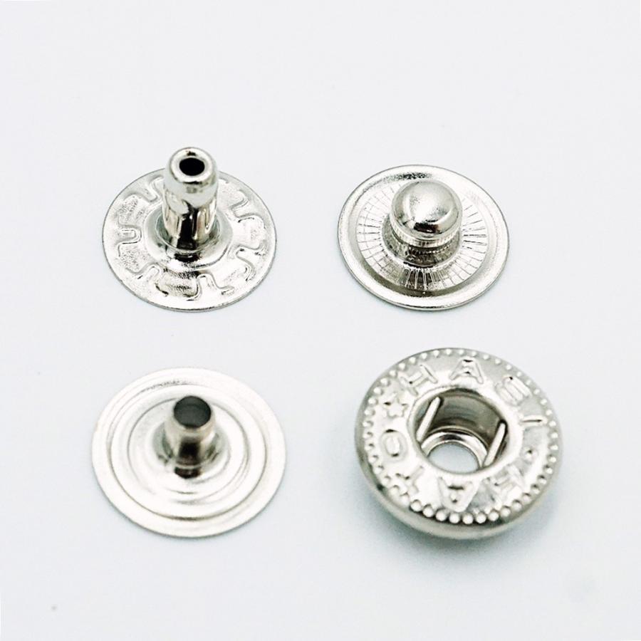 バネホック（小）ハンシャセット（頭なし） ニッケル/ブラス 20個入り