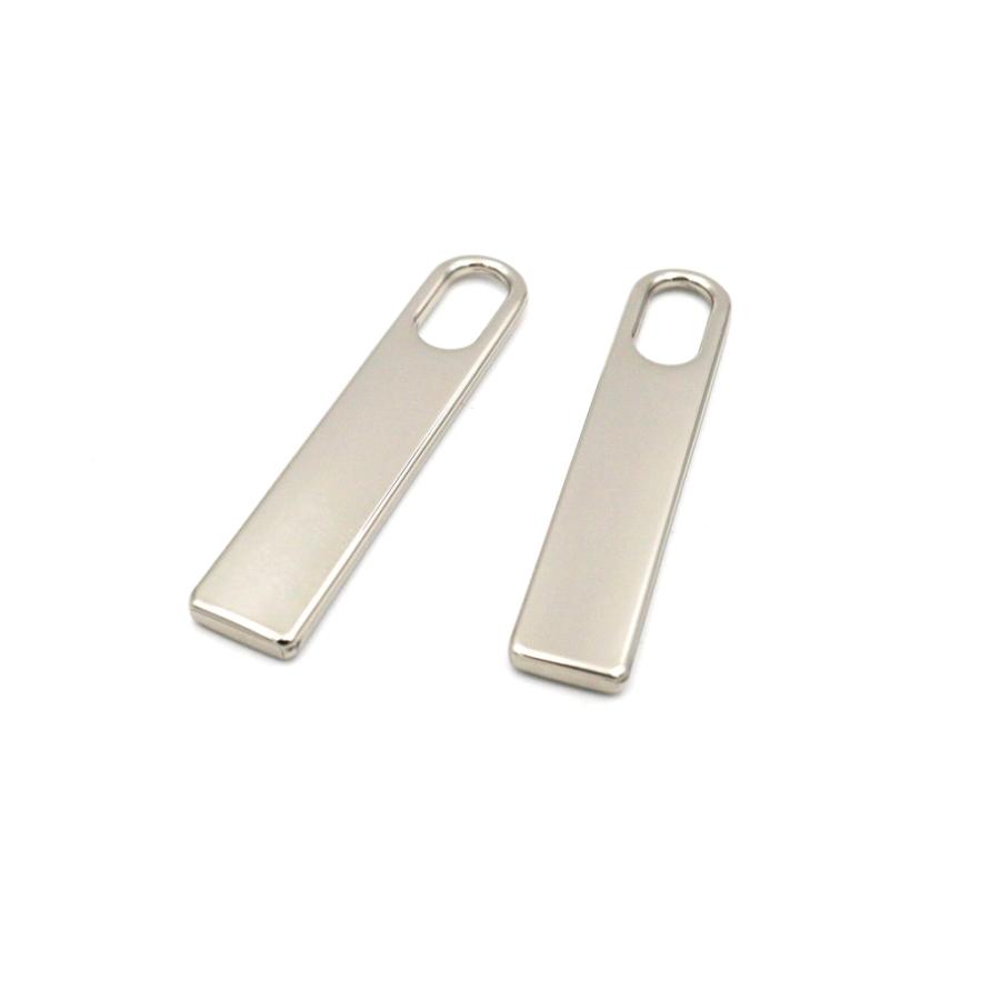 ファスナー引手金具 ロング 2個入り ニッケル・ゴールド(本金