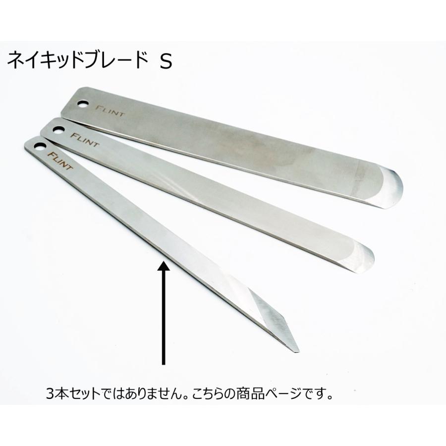 けいページです。 ネイキッドブレードS（FLINT製） D2鋼皮革用ナイフ 裁断や漉きに便利