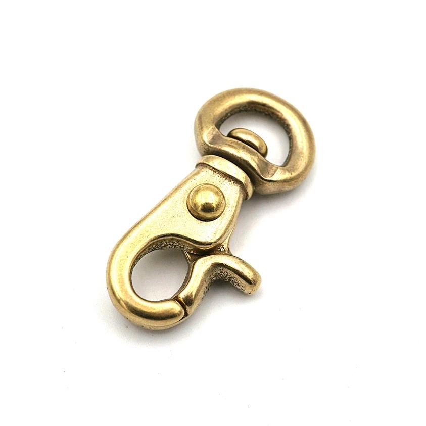 真鍮小レバーナスカン 10mm 1個入り No.318 真鍮無垢 レザー用金具