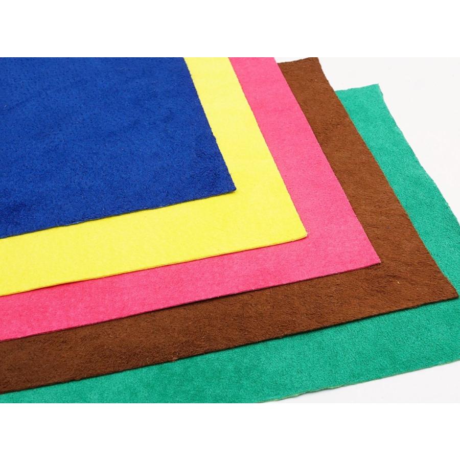 ピッグスエード（豚革） カット革 30×15cm 全30色 厚さ0.7〜0.8mm 起毛