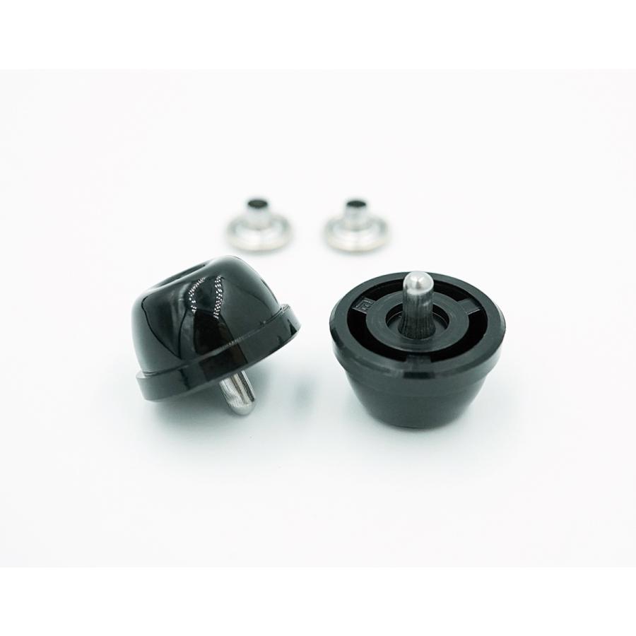 18mmプラ底鋲 大 黒 5個入り No.96 レザー用金具 レザークラフト