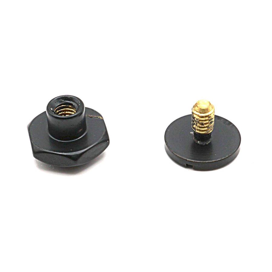 六角ギボシ 小 6mm ダール（つや消しブラック）金具 レザークラフト 1