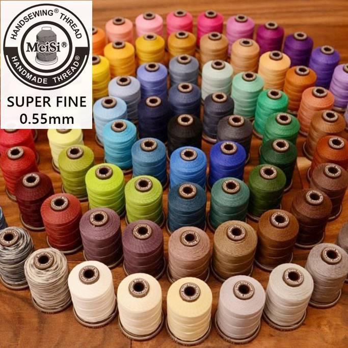 手縫い用】Meisi Super Fine 0.55mm 80m巻き 全97色 高級天然ワックス