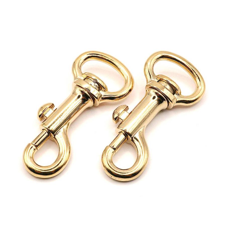 小鉄砲ナスカン 12mm ゴールド(本金) 2個入り H5 レザー用金具 レザー