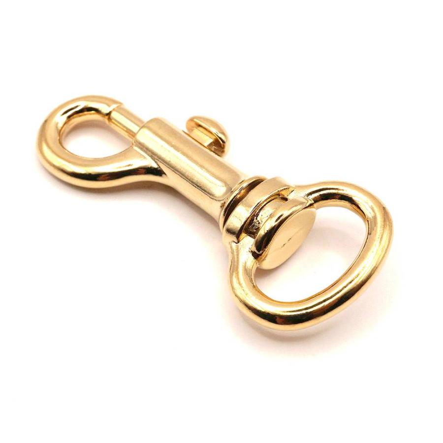 小鉄砲ナスカン 12mm ゴールド(本金) 2個入り H5 レザー用金具 レザー