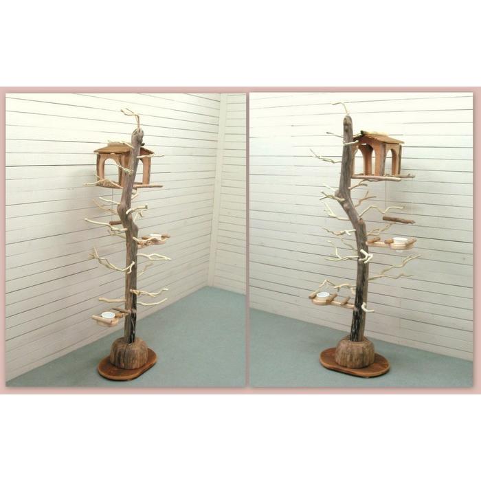 オリジナル大型流木バードジムタワースタンド pb32 ペット用品　鳥の止まり木スタンド　バードジム　巣箱　餌台　多目的飾り棚台 