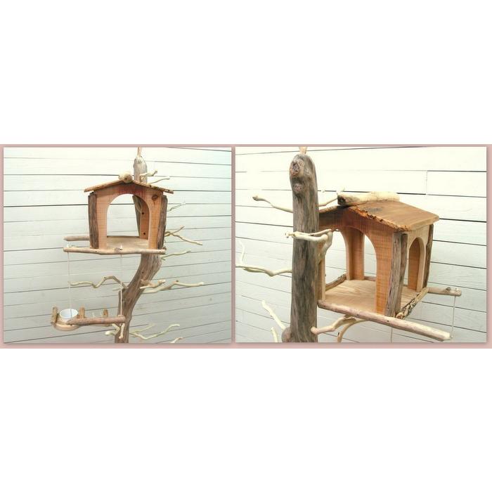 オリジナル大型流木バードジムタワースタンド pb32 ペット用品　鳥の止まり木スタンド　バードジム　巣箱　餌台　多目的飾り棚台 