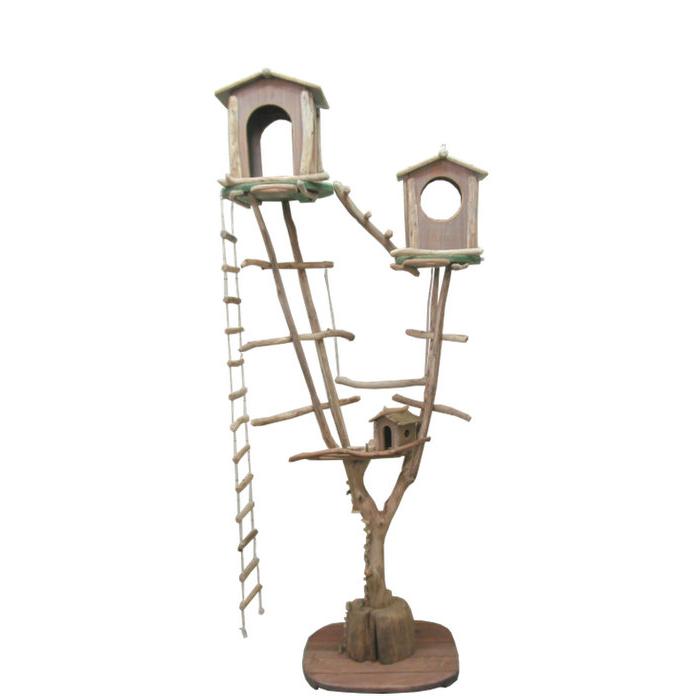 オリジナル大型流木バードジムスタンド（ツリーハウスオブジェタイプ）pb67