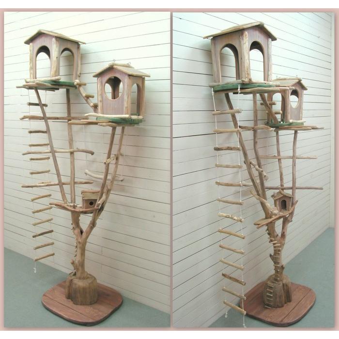【希少品】 オリジナル大型流木バードジムスタンド（ツリーハウスオブジェタイプ）pb67 【HO7334475800】(26130円)