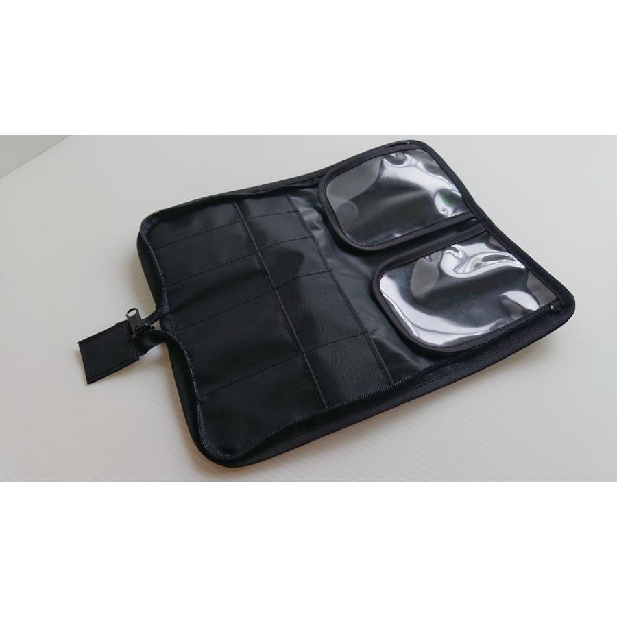 メイクブラシケース ブラック 10ポケット 日本製 化粧ポーチ 携帯 化粧筆 収納 ケース |  | 03