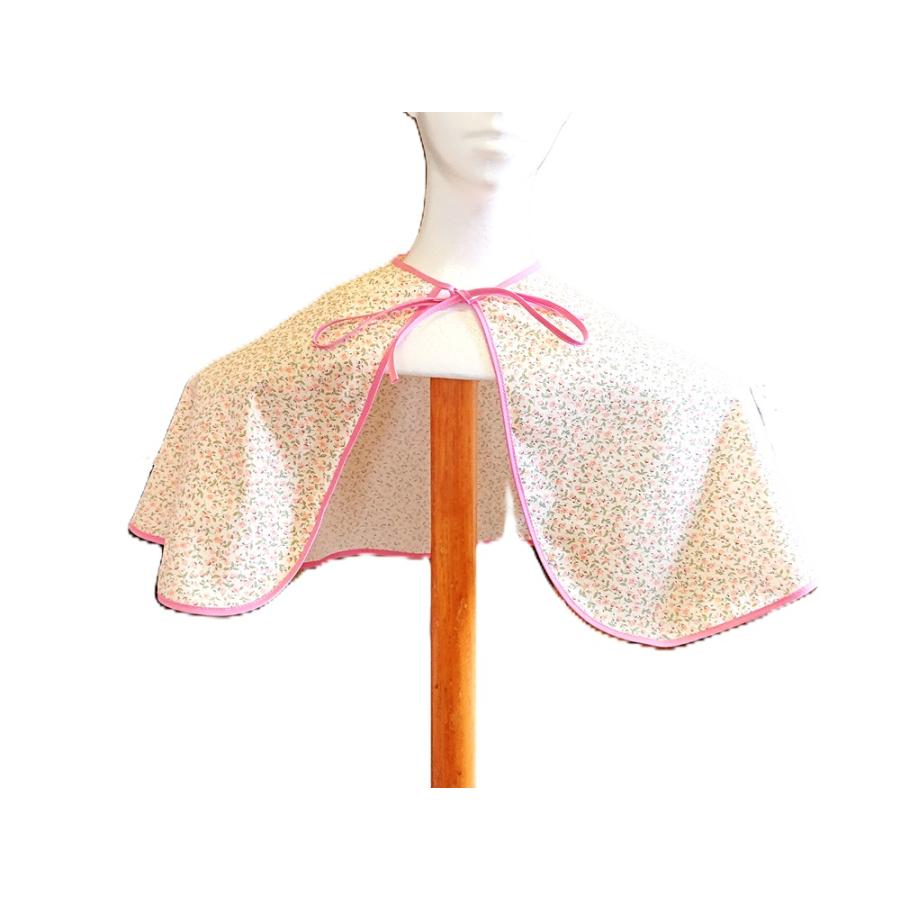 化粧ケープ 小花柄 ピンク 日本製 メイク ケープ MELFA : レッツヤフー
