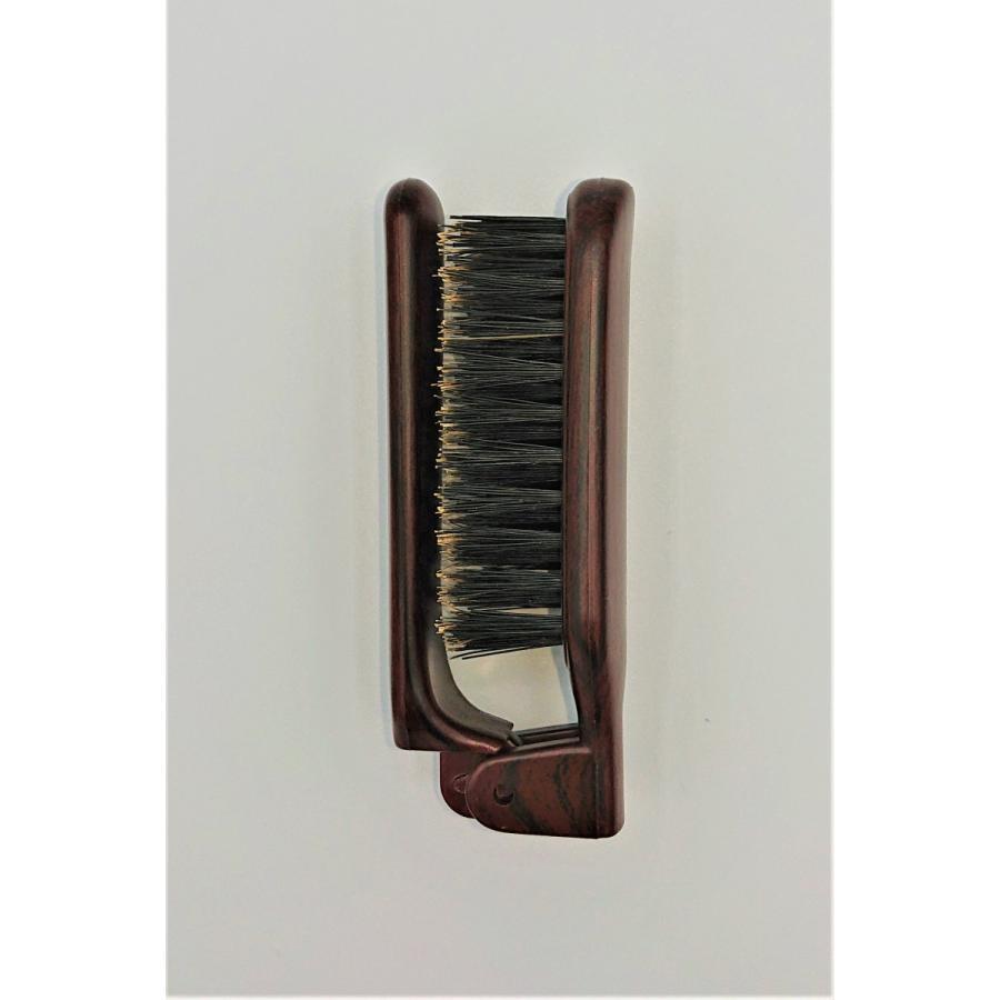 折たたみヘアセットブラシ獣毛 | 