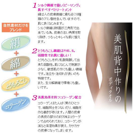 ノーブル 美肌背中作りノボディタオル |  | 01
