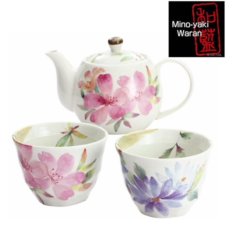 食器 プレゼント ギフト 食器 美濃焼 和藍 花かおりポット茶器 和食器 和風 食器セット 70代 80代 A 和食器と雑貨のお店 ルアン 通販 Yahoo ショッピング