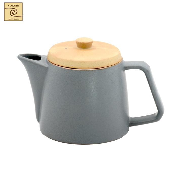 【YUKURI】ふくいく ビスク ポット ブルーグレー【単品】茶器 ポット 急須 ティーポット 紅茶 コーヒー 新築祝い 結婚祝い 内祝い 新生活 誕生日 プレゼント | YUKURI | 01