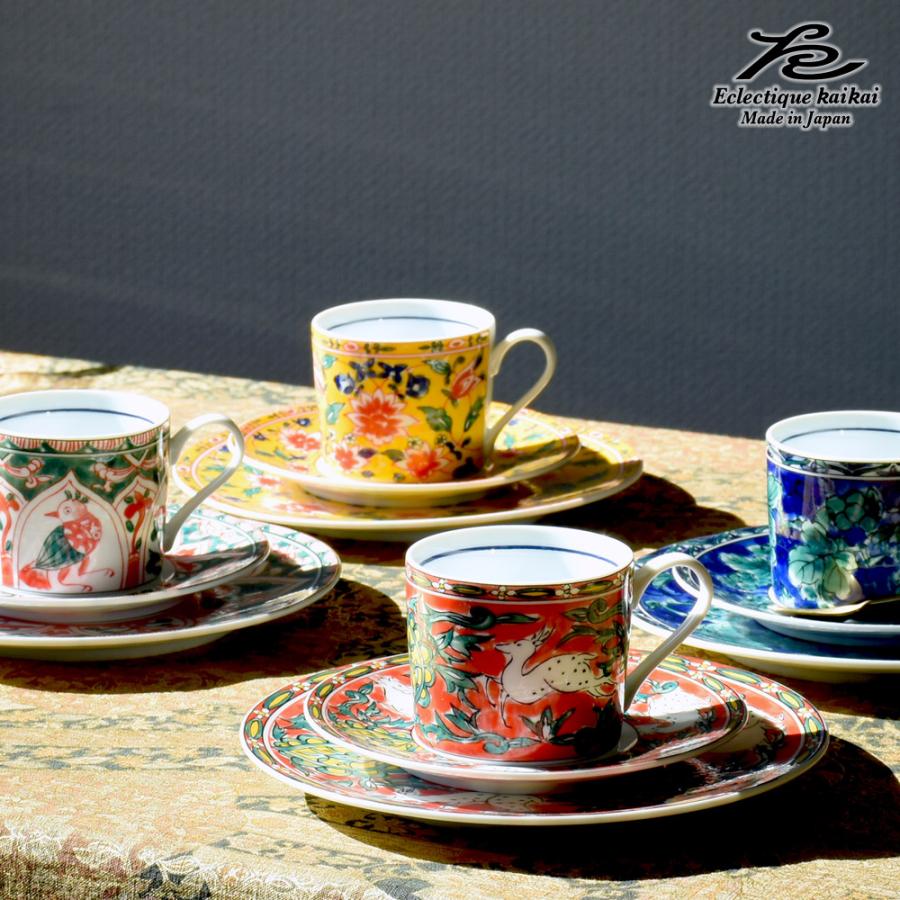美濃焼 kaikai トルバドゥール 5客コーヒー 日本製  碗皿　珈琲 セット ギフト 贈り物 新築祝い 結婚祝い 出産祝い 内祝い 御祝 新生活 誕生日 プレゼント | ＆藍 | 02