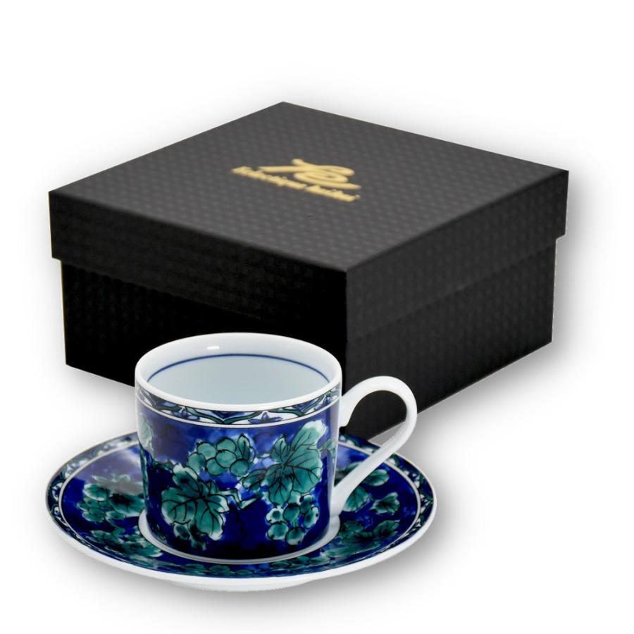 美濃焼 kaikai トルバドゥール コーヒー碗皿 ぶどう 日本製  珈琲 セット ギフト 贈り物 新築祝い 結婚祝い 出産祝い 内祝い 御祝 新生活 誕生日 プレゼント | ＆藍 | 01