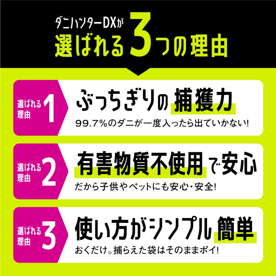 ダニ取りシート ダニハンターDX 3枚入り 3か月持続 ダニトリシート