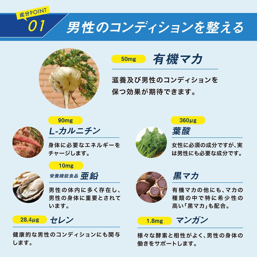 パパニック 1ヶ月分 93粒 男性 サプリ 有機 マカ 亜鉛 葉酸 コエンザイムQ10 栄養機能食品 ビタミンE ビタミン カルニチン α-リポ酸 F |  | 06