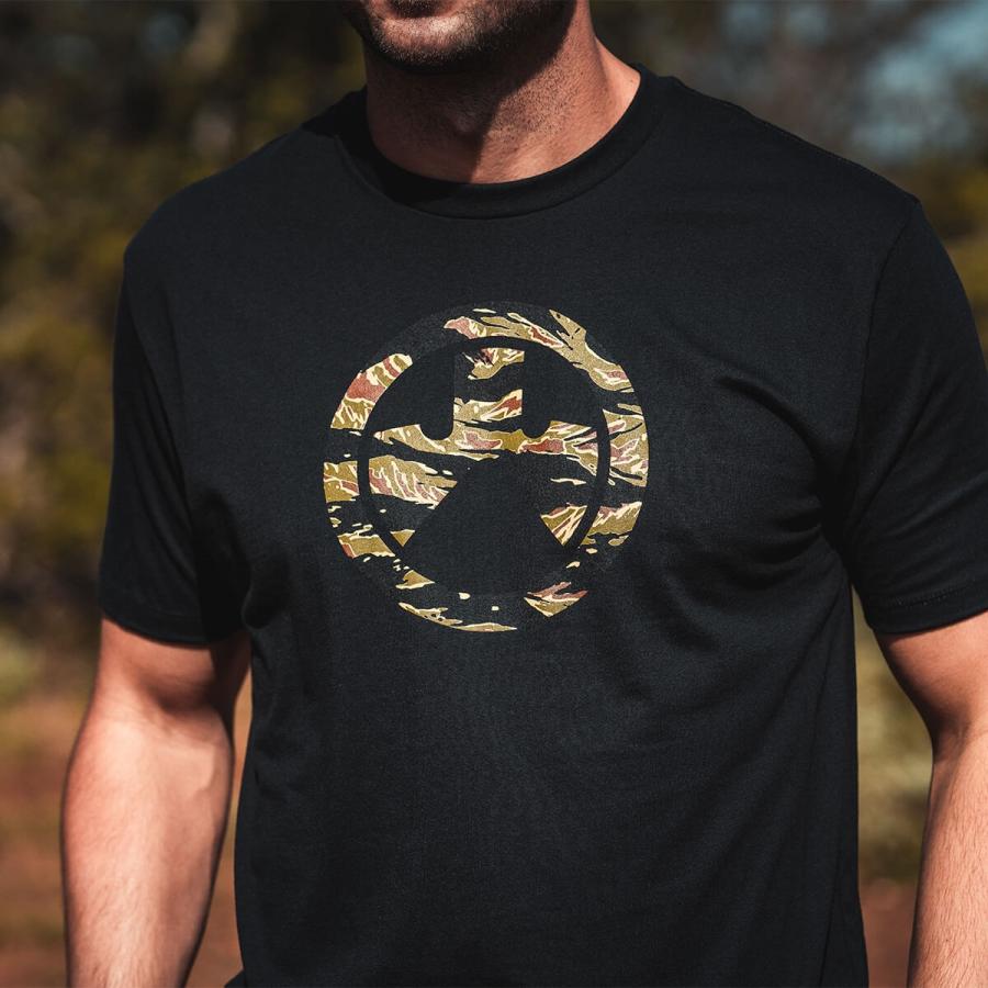マグプル オフィシャル タイガーストライプ アイコン ブレンドTシャツ