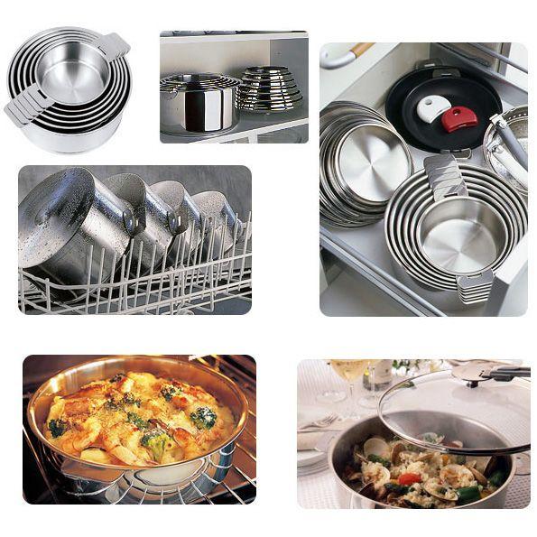 CRISTEL（クリステル） 送料無料 両手鍋 G深鍋14cm IH対応/ステンレス