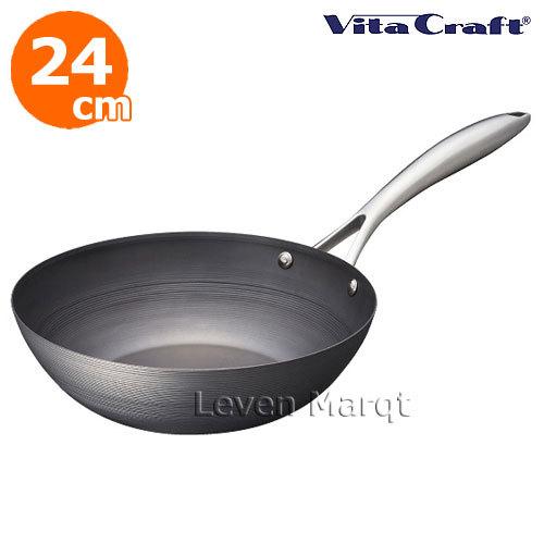 VitaCraft ウォックパン 24cm 未使用 ビタクラフト スーパー鉄 ウォックパン 24cm IH対応 ガス火対応 焦げ