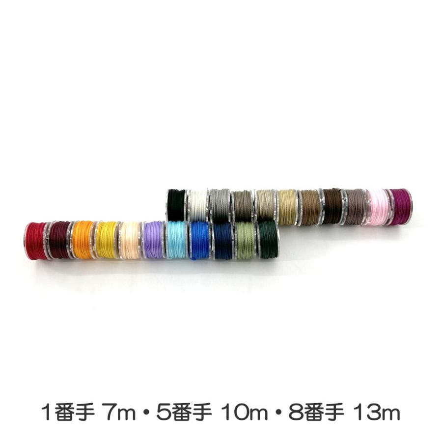 ポリエステルボンド 糸 プチロール 1番手 5番手 8番手 全22色 手縫い
