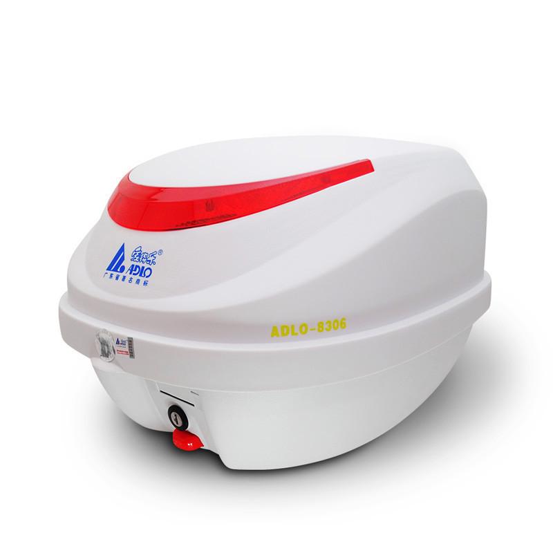 アウトレット ADLO 8306 ホワイト トップケース セット リアボックス 26L トップボックス リアケース 着脱式 プレート ベース 大容量 バイク | 