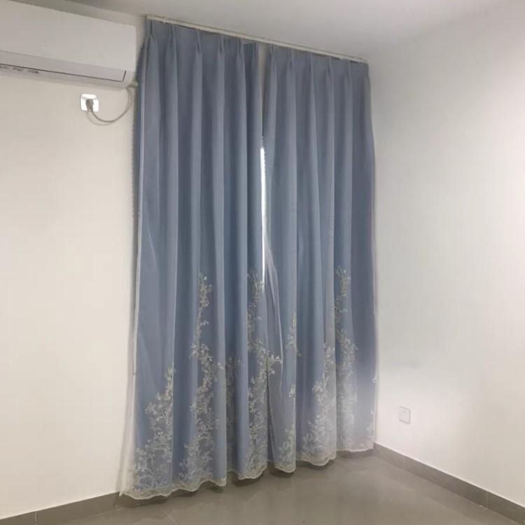 カーテン 一体型カーテン レースカーテン+遮光カーテン セット UV