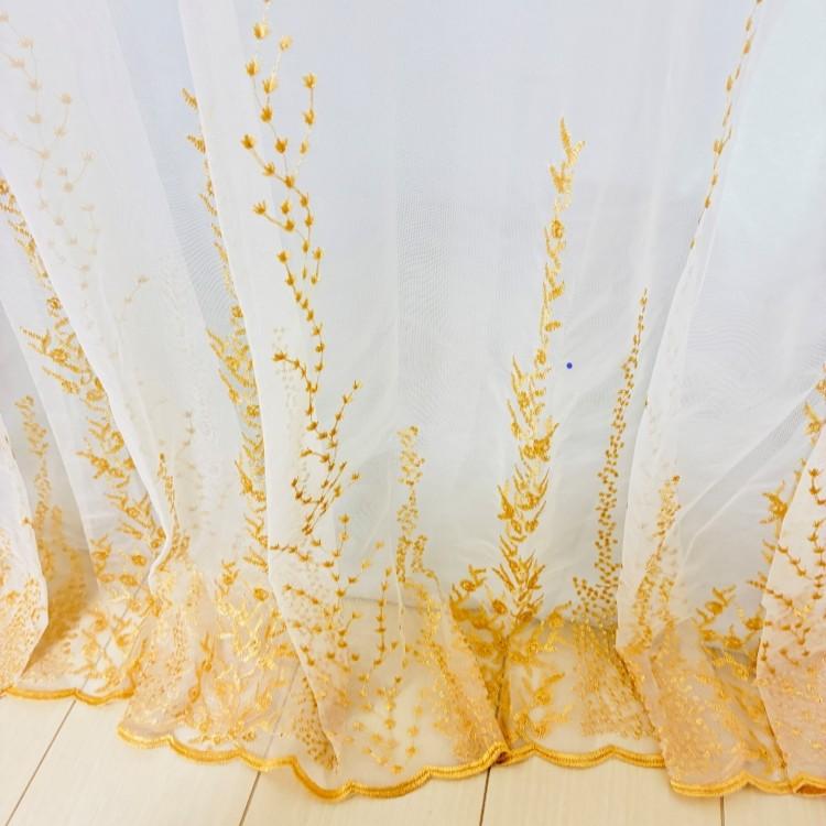 1cm単位オーダー】刺繍レースカーテン ヨーロッパ風 フランス
