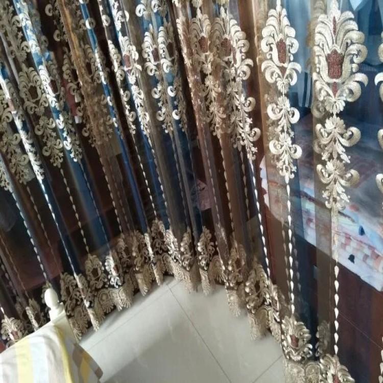 レースカーテン ヨーロッパ風 カーテン 柄 2倍ヒダタイプ 幅100cm