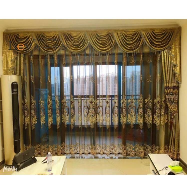 レースカーテン ヨーロッパ風 ゴージャス カーテン 柄 2倍ヒダ 幅10