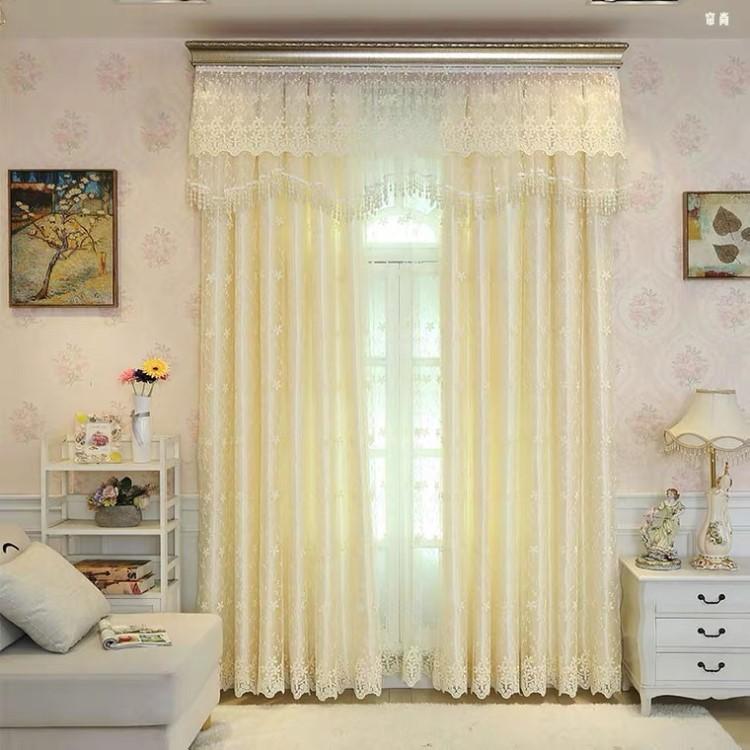 カーテン レース 遮光 かわいい 一体型カーテン レース+遮光カーテン