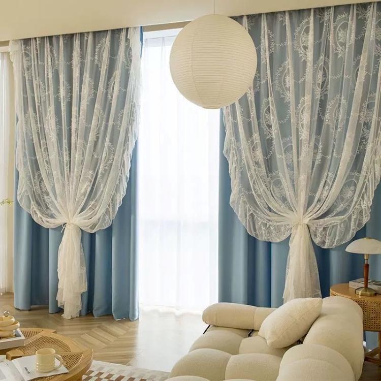 カーテン 遮光 レース おしゃれ セット 一体型カーテン 2枚組 かわいい