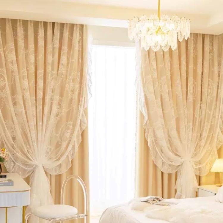 #カーテン 遮光 レース 2枚いり オーダーカーテン 可愛い レール式 姫 安く 買う家具・インテリア - #カーテン 遮光 レース 2枚いり オーダー