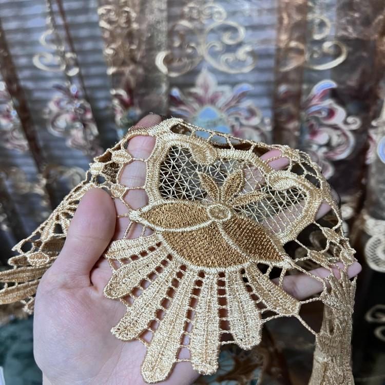 レースカーテン ヨーロッパ風 カーテン 柄 1.5倍ヒダ 幅100cm 高級