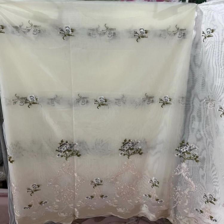 レースカーテン ミラー UVカット 刺繍 花粉 遮光 おしゃれ ヨーロッパ