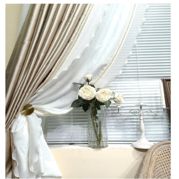 かわいい カーテン レール 姫風 おしゃれ 遮光 フック タッセル 高級