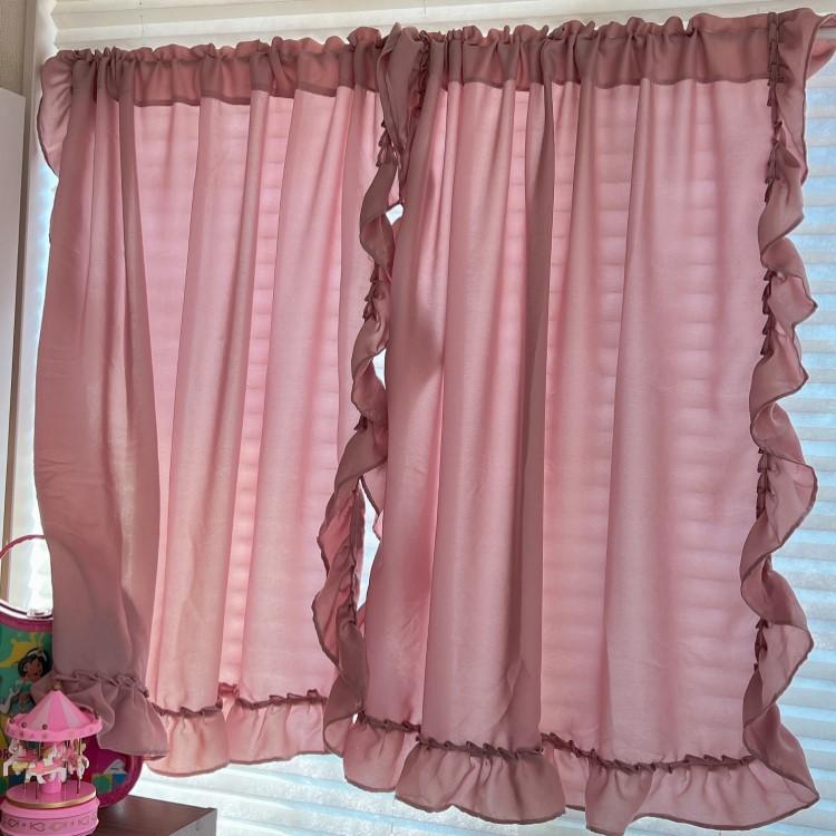 さえら風 雰囲気良い素敵な 2Way レースカーテン のれん風