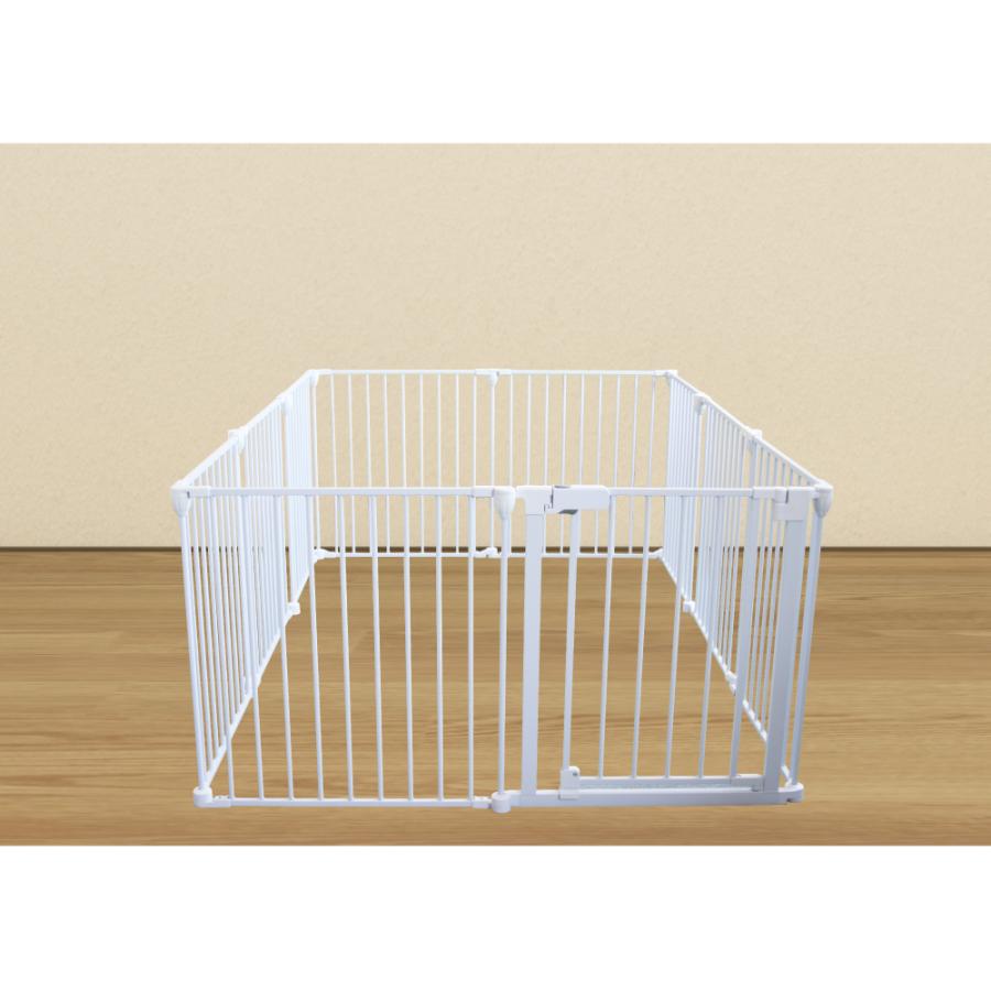 展示品】DOGSAFE8 ホワイト ペットケージ サークル フェンス 【公式通販】