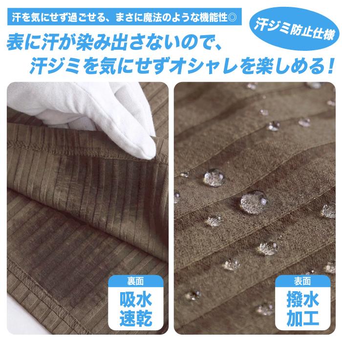 ワンピース レディース 綿混 バックVネック リブ カットソー 汗ジミ防止 ロング マキシ丈 半袖 無地 ネイビー ブラック ベージュ[10799] |  | 02