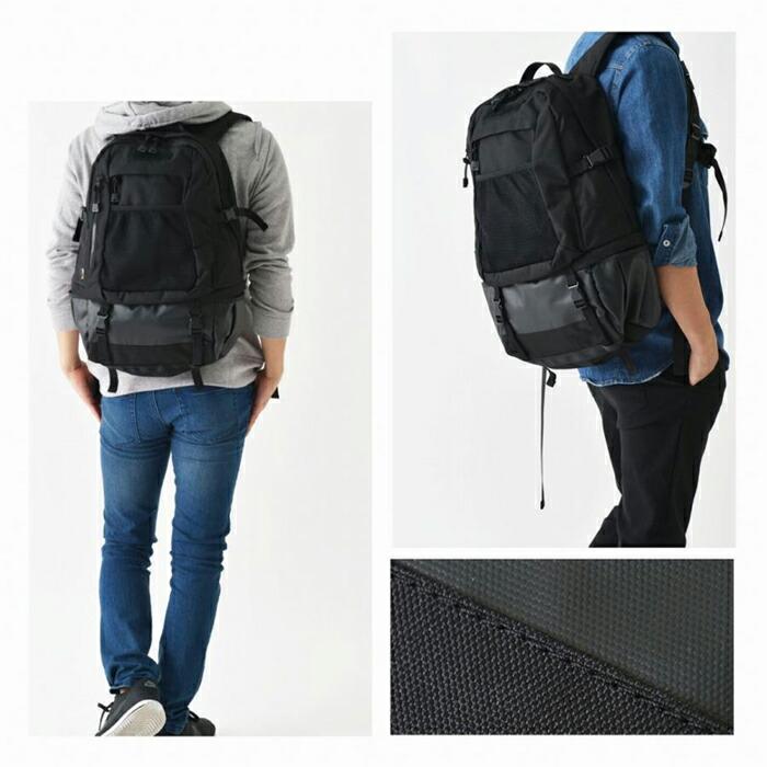 送料無料 リュックサック メンズ レディース ユニセックス 男女兼用 CORDURA 2WAY セパレート バックパック コーデュラ 撥水 耐久 無地 ブラック[11770] |  | 08